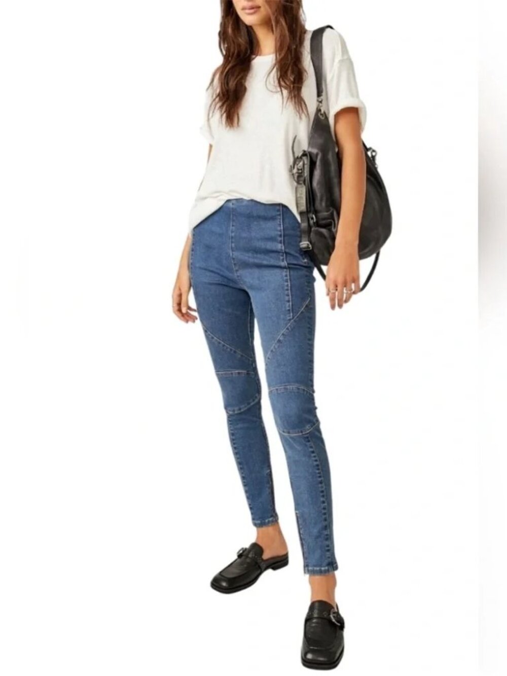 We the Free Bella moto mid rise ankle skinny jeans | Free People | size 30